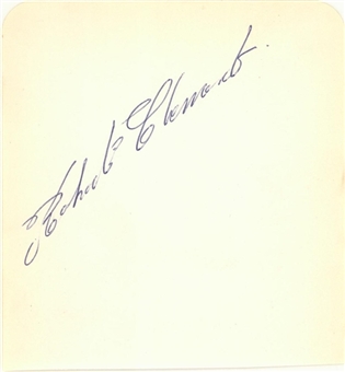 Roberto Clemente Signed Album Page Circa 1950s (JSA)